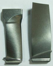 Начали работу с турбинными лопатками.