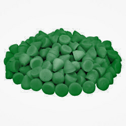 Наполнитель для галтовки   CONE PL -F - 20х20 пластик конус зелёный - грубый 